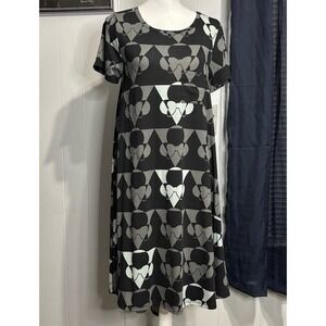 NWT Adorable Disney LulaRoe Carly Style Dress, Black & Grey, Size Small